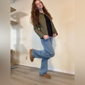 Banana Republic Khaki Quilted Utility Jacket